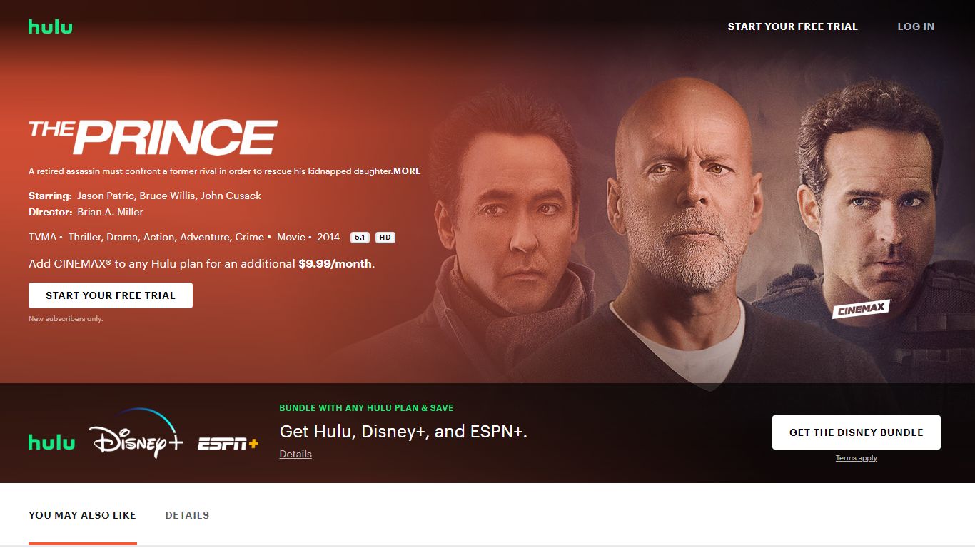 Watch The Prince Streaming Online | Hulu (Free Trial)